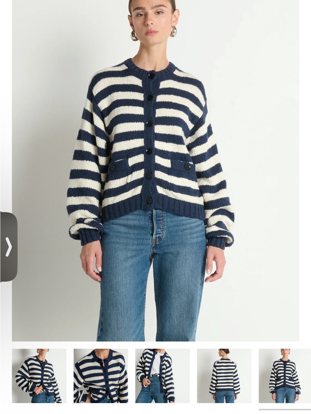 Nation LA Navy Nation Tessa Cardigan in Marine Stripe!!! Sold out!